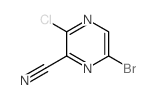 6-Bromo-3-chloropyrazine-2-carbonitrile结构式