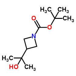 3-(2-羟基丙烷-2-基)氮杂丁烷-1-羧酸叔丁酯结构式