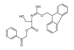 N-(9-氟烯基甲氧羰基)-L-丝氨酸苯甲酸酯结构式