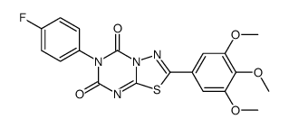 6-(4-fluorophenyl)-2-(3,4,5-trimethoxyphenyl)-[1,3,4]thiadiazolo[3,2-a][1,3,5]triazine-5,7-dione结构式