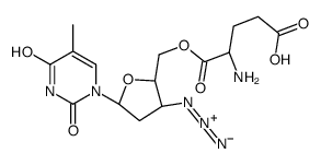 (4S)-4-amino-5-[[(2S,3S,5R)-3-azido-5-(5-methyl-2,4-dioxopyrimidin-1-yl)oxolan-2-yl]methoxy]-5-oxopentanoic acid结构式