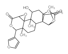 11H,13H-Oxireno[d]pyrano[4',3':3,3a]isobenzofuro[5,4-f][2]benzopyran-6,13(5aH)-dione,8-(3-furanyl)dodecahydro-4-hydroxy-2,2,4a,8a-tetramethyl-,(2aR,4S,4aS,4bR,5aS,8S,8aS,10aR,10bR,14aS)- (9CI)结构式