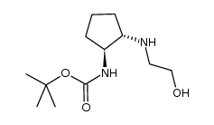 tert-butyl ((1S,2S)-2-((2-hydroxyethyl)amino)cyclopentyl)carbamate结构式