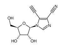 5-Ethynyl-1-(-D-ribofuranosyl)-imidazo-4-carbonitrile结构式