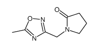 1-[(5-methyl-1,2,4-oxadiazol-3-yl)methyl]pyrrolidin-2-one结构式