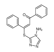 3-[(4-amino-1,2,4-triazol-3-yl)sulfanyl]-1,3-diphenylprop-2-en-1-one结构式