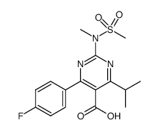 5-PYRIMIDINECARBOXYLIC ACID, 4-(4-FLUOROPHENYL)-6-(1-METHYLETHYL)-2-[METHYL(METHYLSULFONYL)AMINO]-结构式