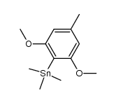 [2,6-dimethoxy-4-methylphenyl]trimethylstannane结构式