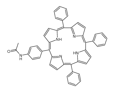 5-(4-acetamidophenyl)-10,15,20-tris(phenyl)porphyrin结构式