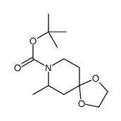 1,4-Dioxa-8-azaspiro[4.5]decane-8-carboxylic acid, 7-Methyl-, 1,1-dimethylethyl ester结构式