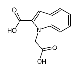1-(carboxymethyl)indole-2-carboxylic acid结构式