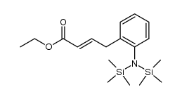 (E)-ethyl 4-(2-(bis(trimethylsilyl)amino)phenyl)but-2-enoate结构式
