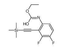 ethyl 3,4-difluoro-2-((triMethylsilyl)ethynyl)phenylcarbamate结构式