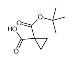 1-{[(2-Methyl-2-propanyl)oxy]carbonyl}cyclopropanecarboxylic acid结构式