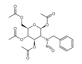 (2S,3R,4R,5S,6R)-6-(acetoxymethyl)-3-(benzyl(nitroso)amino)tetrahydro-2H-pyran-2,4,5-triyl triacetate结构式
