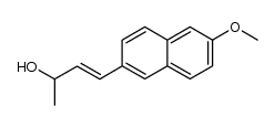 4-(6-methoxy-2-naphthyl)-3-butene-2-ol结构式