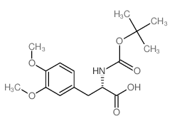 N-Boc-3,4-二甲氧基-L-苯丙氨酸结构式