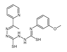 1-(3-methoxyphenyl)-3-[[(E)-1-pyridin-2-ylethylideneamino]carbamothioylamino]thiourea结构式