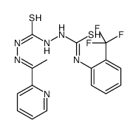 1-[(E)-1-pyridin-2-ylethylideneamino]-3-[[2-(trifluoromethyl)phenyl]carbamothioylamino]thiourea结构式