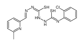 1-(2-chlorophenyl)-3-[[(E)-(6-methylpyridin-2-yl)methylideneamino]carbamothioylamino]thiourea结构式