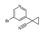 1-(5-bromopyridin-3-yl)cyclopropane-1-carbonitrile结构式