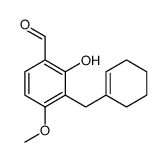 3-(cyclohexen-1-ylmethyl)-2-hydroxy-4-methoxybenzaldehyde结构式