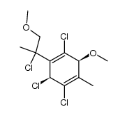1,3,4-trichloro-2-(2-chloro-3-methoxyprop-2-yl)-6-methoxy-5-methylcyclohexa-1,4-diene结构式