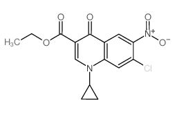 Ethyl 7-chloro-1-cyclopropyl-6-nitro-4-oxo-1,4-dihydro-3-quinolinecarboxylate结构式