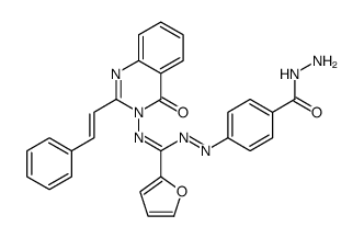 N-[4-(hydrazinecarbonyl)phenyl]imino-N'-[4-oxo-2-[(E)-2-phenylethenyl]quinazolin-3-yl]furan-2-carboximidamide结构式