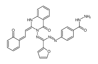 N-[4-(hydrazinecarbonyl)phenyl]imino-N'-[(2E)-4-oxo-2-[(2E)-2-(6-oxocyclohexa-2,4-dien-1-ylidene)ethylidene]-1H-quinazolin-3-yl]furan-2-carboximidamide结构式