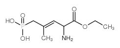 (E)-(+/-)-2-氨基-4-甲基-5-磷-3-戊烯酸乙酯结构式