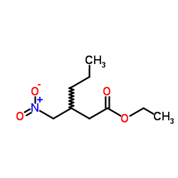 Ethyl 3-(Nitromethyl)Hexanoate结构式