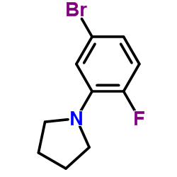 1-(5-溴-2-氟苯基)吡咯烷结构式