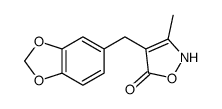 4-(1,3-benzodioxol-5-ylmethyl)-3-methyl-2H-1,2-oxazol-5-one结构式