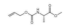 L-ALANINE, N-[(2-PROPENYLOXY)CARBONYL]-, METHYL ESTER结构式