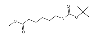 N-tert-butoxycarbonyl-6-aminohexanoic acid methyl ester结构式