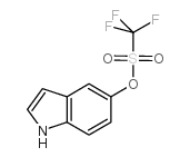 1H-Indol-5-yl trifluoromethanesulfonate结构式