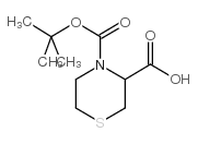 4-(N-叔丁氧羰基)硫代吗啉-3-甲酸结构式