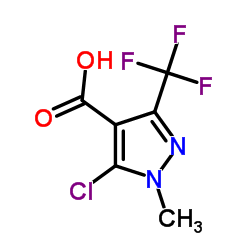 5-氯-1-甲基-3-(三氟甲基)吡咯-4-羧酸结构式