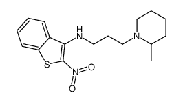 N-[3-(2-methylpiperidin-1-yl)propyl]-2-nitro-1-benzothiophen-3-amine结构式