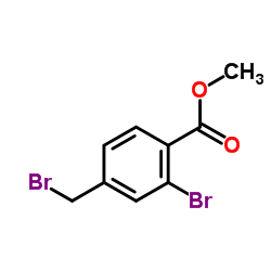 甲酯2-溴-4-溴甲基苯甲酸结构式