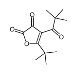 5-tert-butyl-4-(2,2-dimethylpropanoyl)furan-2,3-dione结构式
