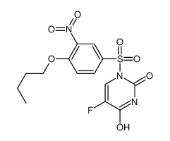 1-(4-butoxy-3-nitro-phenyl)sulfonyl-5-fluoro-pyrimidine-2,4-dione结构式