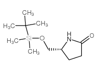 5(R)-5-{(叔丁基二甲基甲硅烷基氧基)甲基}吡咯烷-2-酮结构式