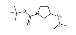 3-异丙基氨基-吡咯烷-1-羧酸叔丁酯结构式