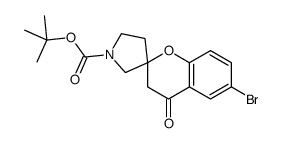 tert-butyl 6-bromo-4-oxospiro[3H-chromene-2,3'-pyrrolidine]-1'-carboxylate结构式