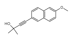 2-methyl-4-(6-methoxynaphthalen-2-yl)but-3-yn-2-ol结构式