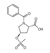 CIS-1-BENZOYL-4-MESYLOXY-L-PROLINE结构式