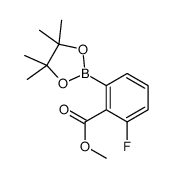 2-Fluoro-6-(4,4,5,5-tetramethyl-[1,3,2]dioxaborolan-2-yl)-benzoic acid methyl ester结构式