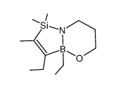 4,5-diethyl-2,2,3-trimethyl-6-oxa-1-azonia-2-sila-5-boratabicyclo{4.3.0}non-3-ene结构式